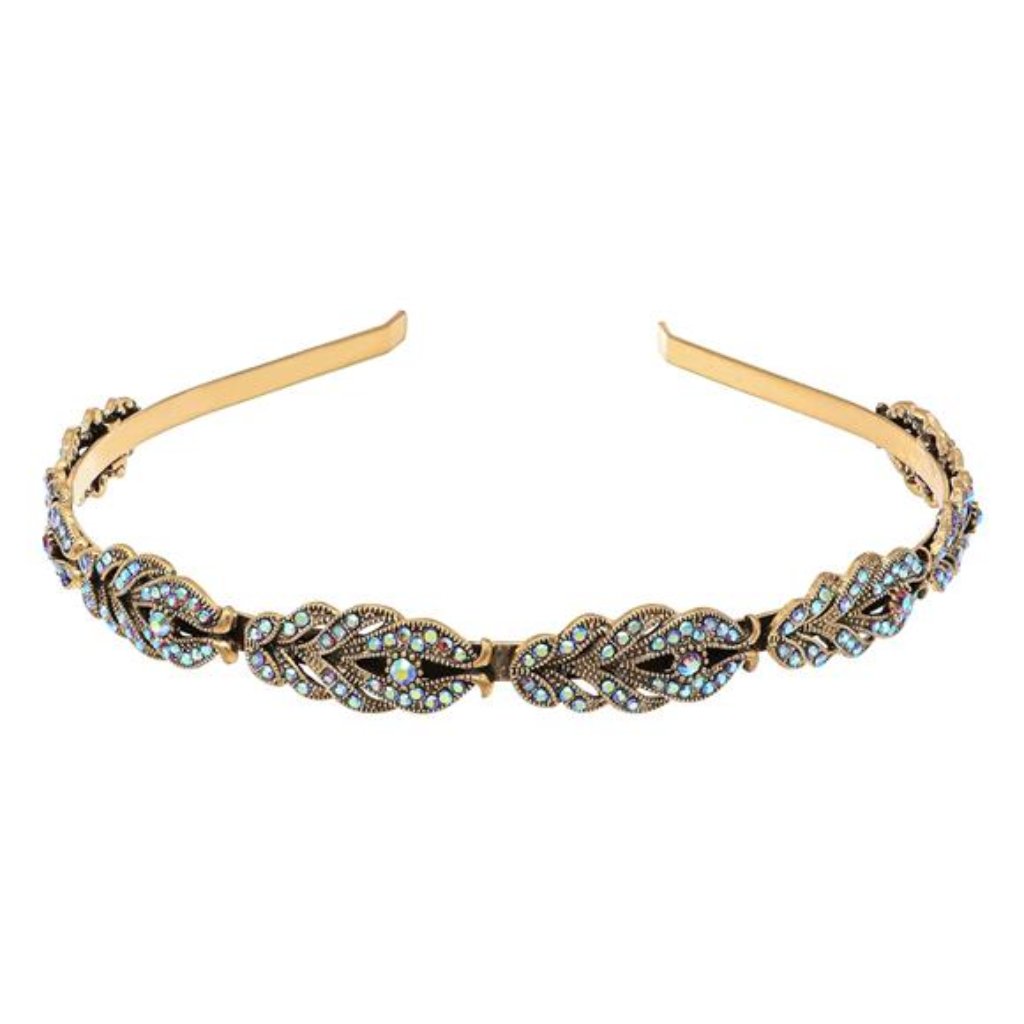 Flower Design Rhinestone Crystal Wedding Headband Bridal Headpieces